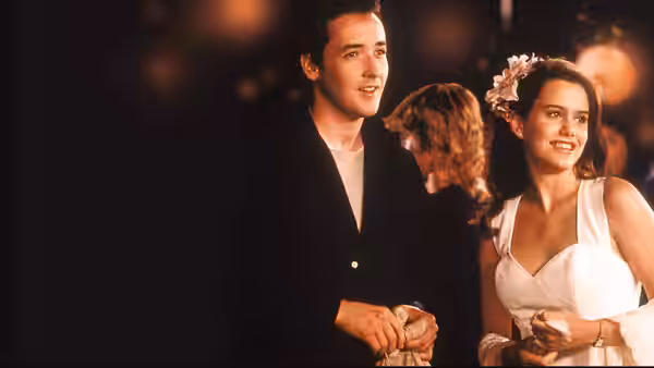 Lloyd Dobler (John Cusack) and Diane Court (Ione Skye) at a formal dance