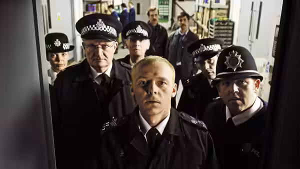 Simon Pegg as Nicholas Angel in Hot Fuzz (2007)