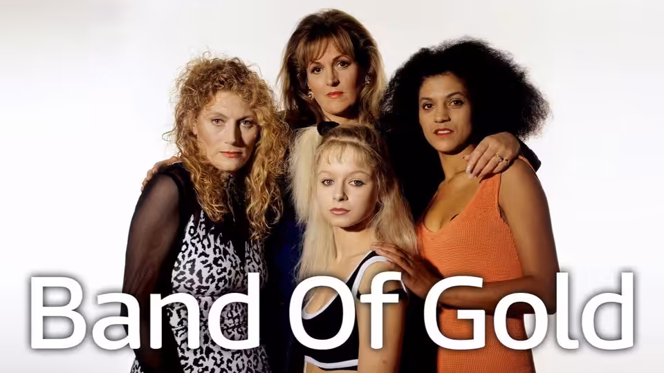 Rose Garrity (Geraldine James), Carol Johnson (Cathy Tyson), Anita Braithwaite (Barbara Dickson) and Tracy Richards (Samantha Morton) pose together