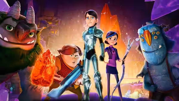 Jim, Claire, Toby, Blinky and AAARRRGGHH!!! gather among crystals in a cavern
