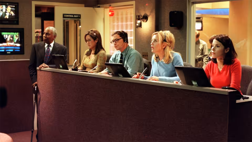 A scene from Sports Night