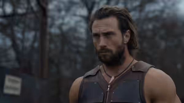 Aaron Taylor-Johnson as Sergei Kravinoff in Kraven the Hunter (2024)